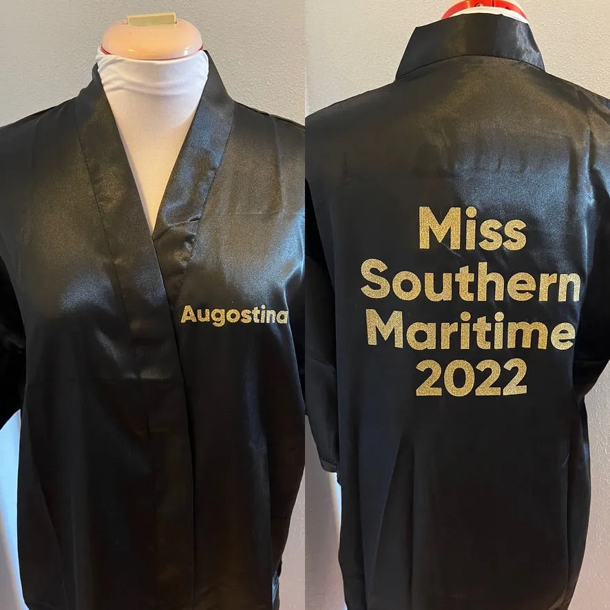 Miss America Title Silk Robe