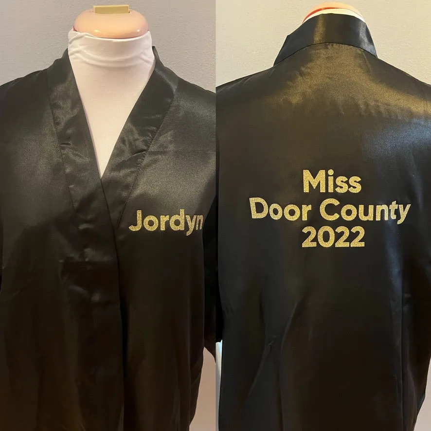 Miss America Title Silk Robe