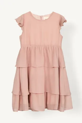 Narjis Chiffon Dress - Jasmine Pink (Girls)