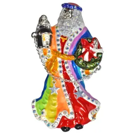 Old Saint Nick Pin Pendant (Sterling Silvertone/Rainbow)