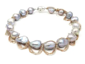 pearl and fringe choker