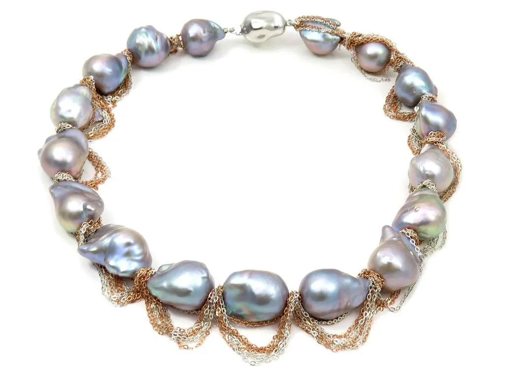 pearl and fringe choker