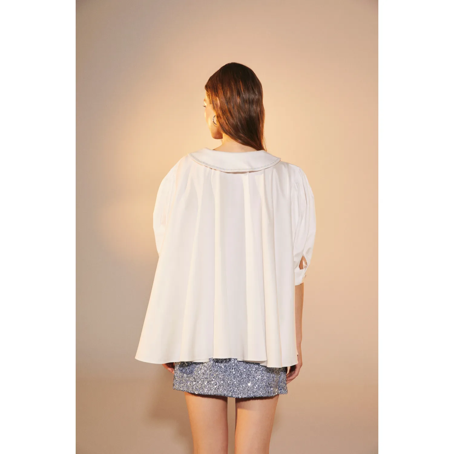 Poppy Ruffled Cotton Shirt