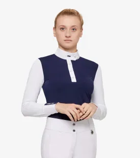 Premier Equine Rossini Lycra Show Shirt - White / Navy