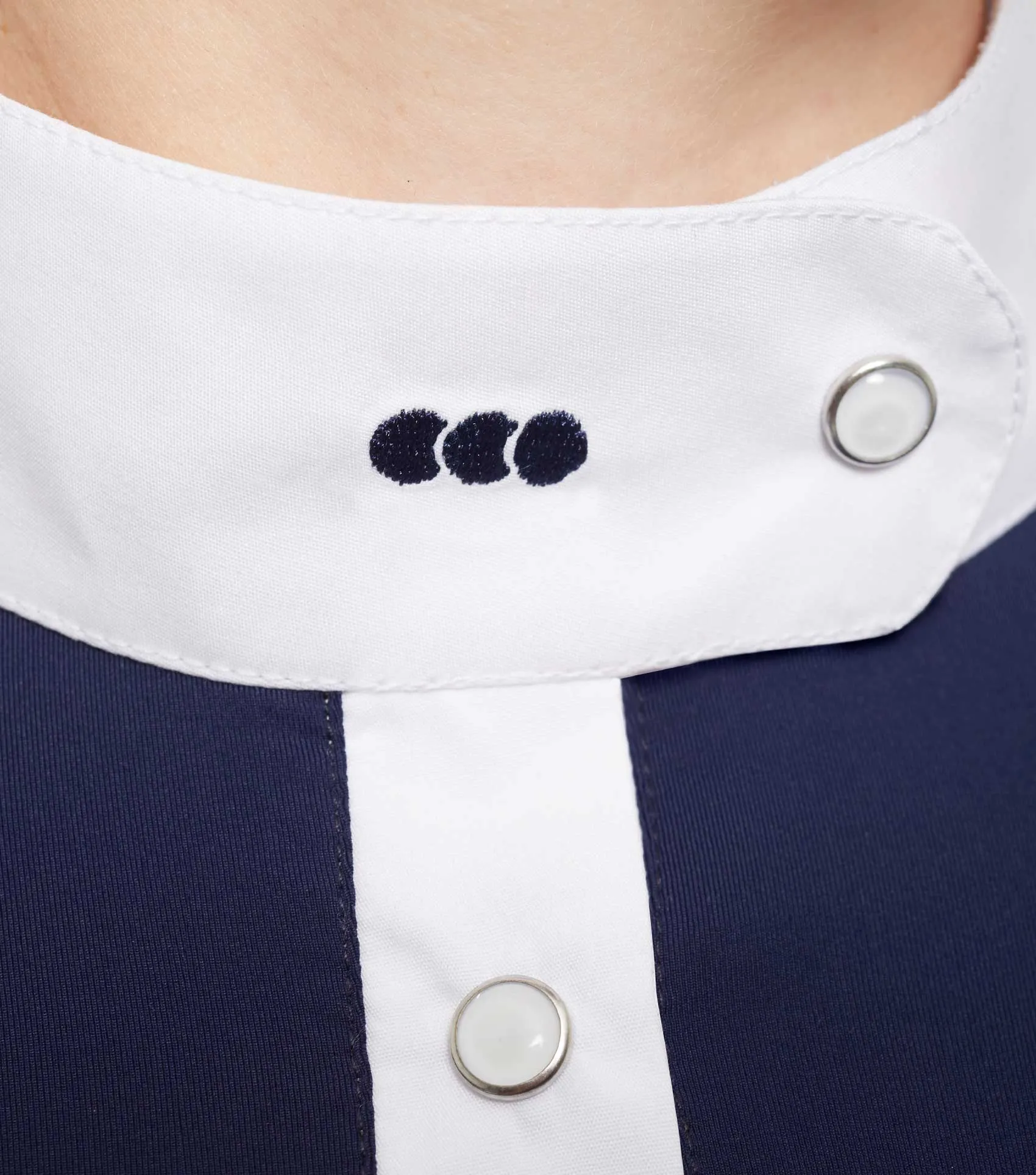 Premier Equine Rossini Lycra Show Shirt - White / Navy