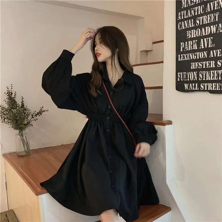 Robe Coréenne Col chemise