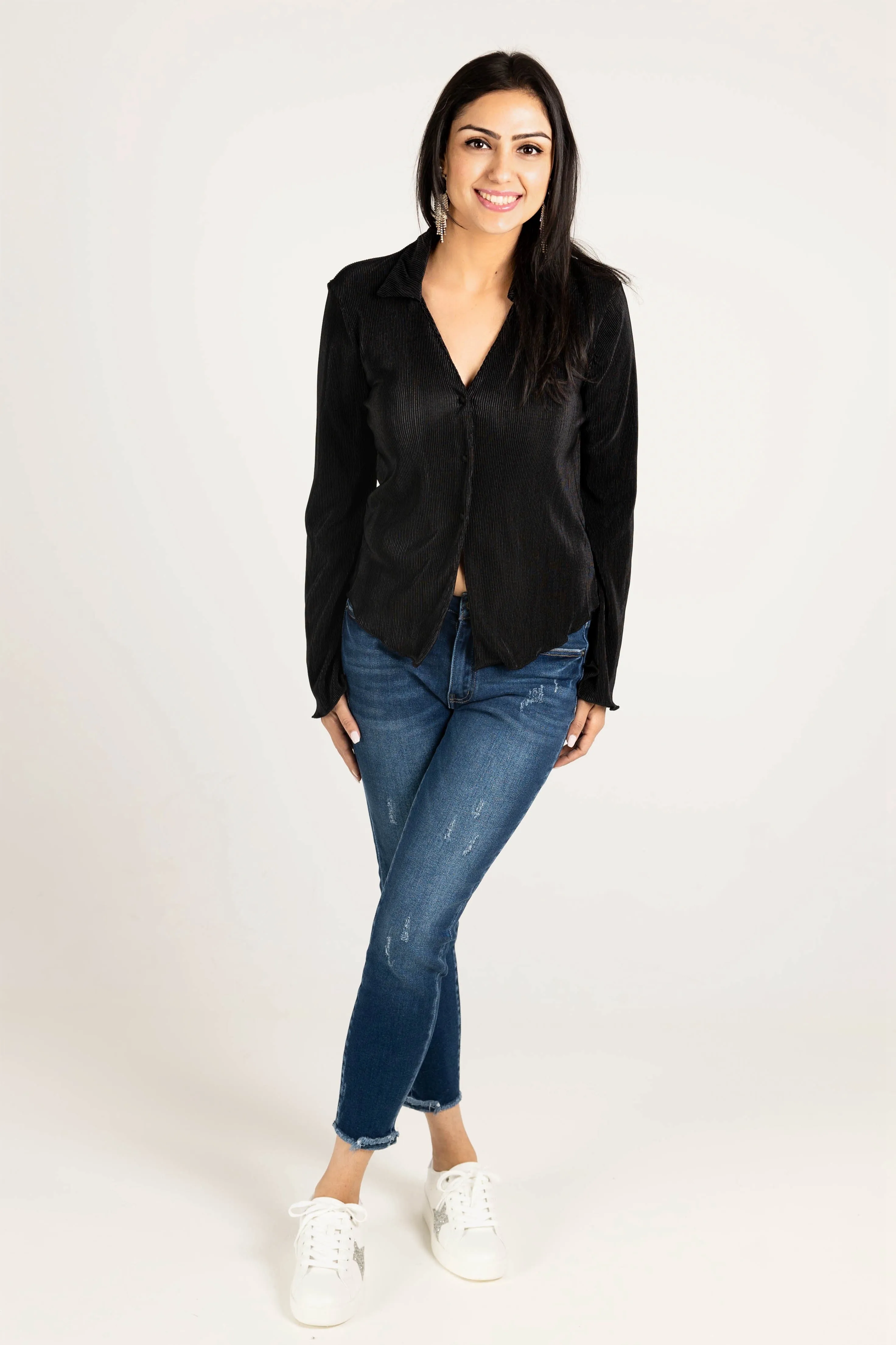 Rolling in the Deep Pleated Top