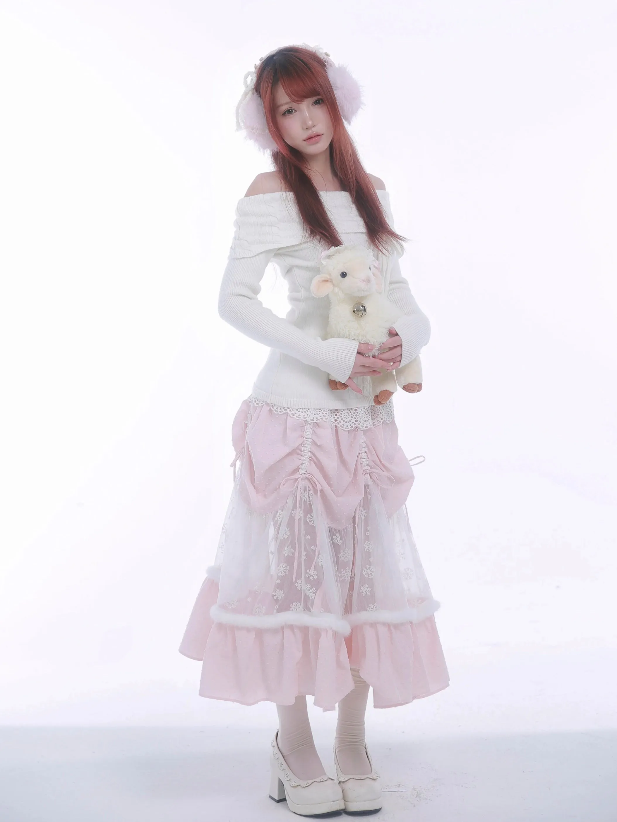 [Rose Island] Rose Blossom Bliss Fairy Core Midi Skirt