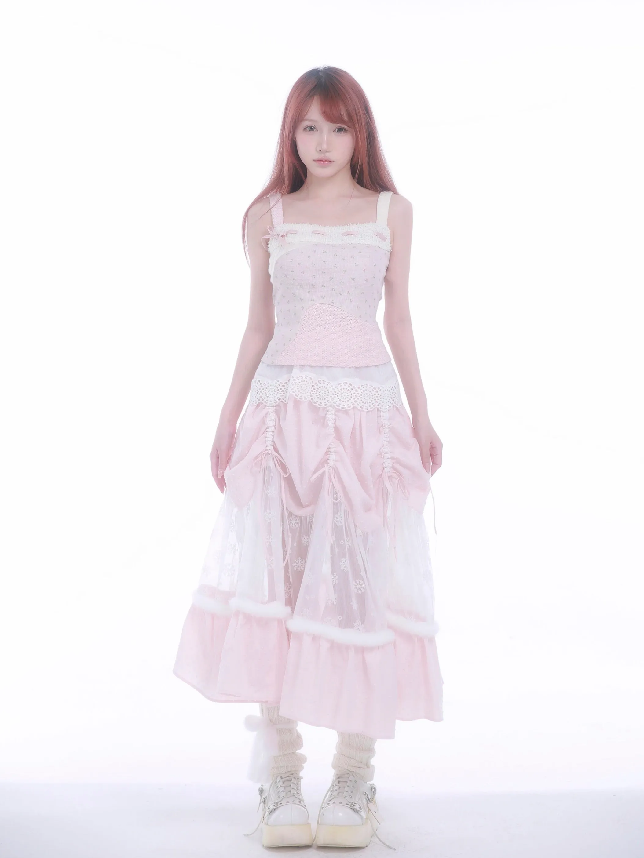 [Rose Island] Rose Blossom Bliss Fairy Core Midi Skirt