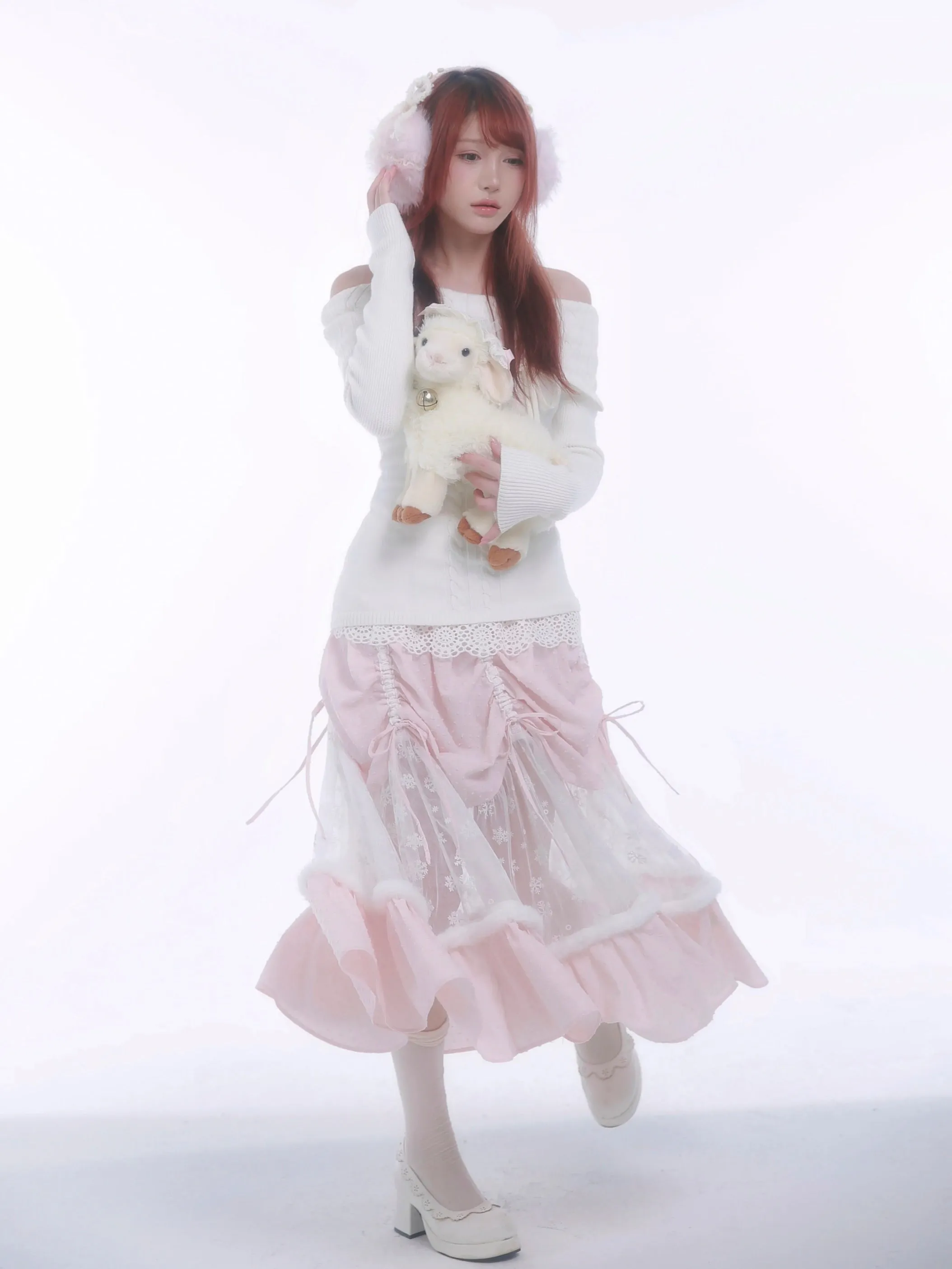 [Rose Island] Rose Blossom Bliss Fairy Core Midi Skirt