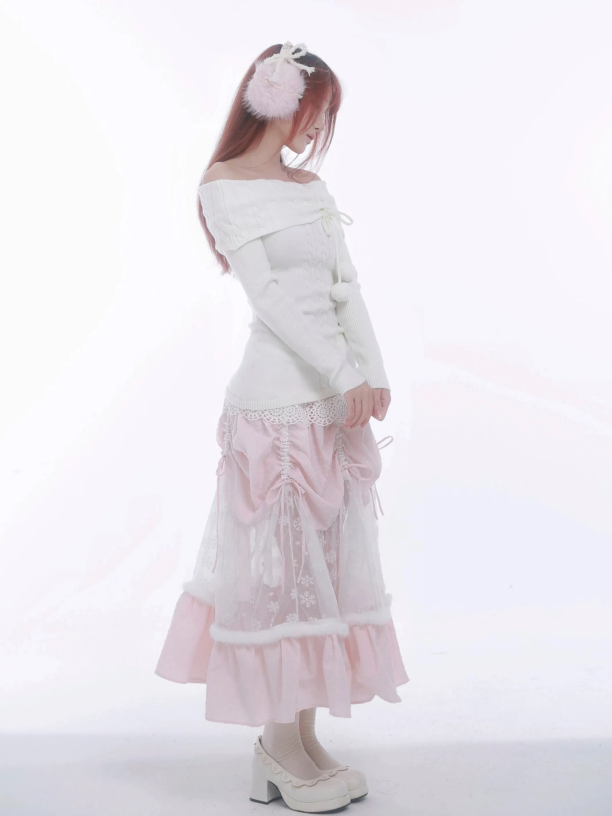[Rose Island] Rose Blossom Bliss Fairy Core Midi Skirt