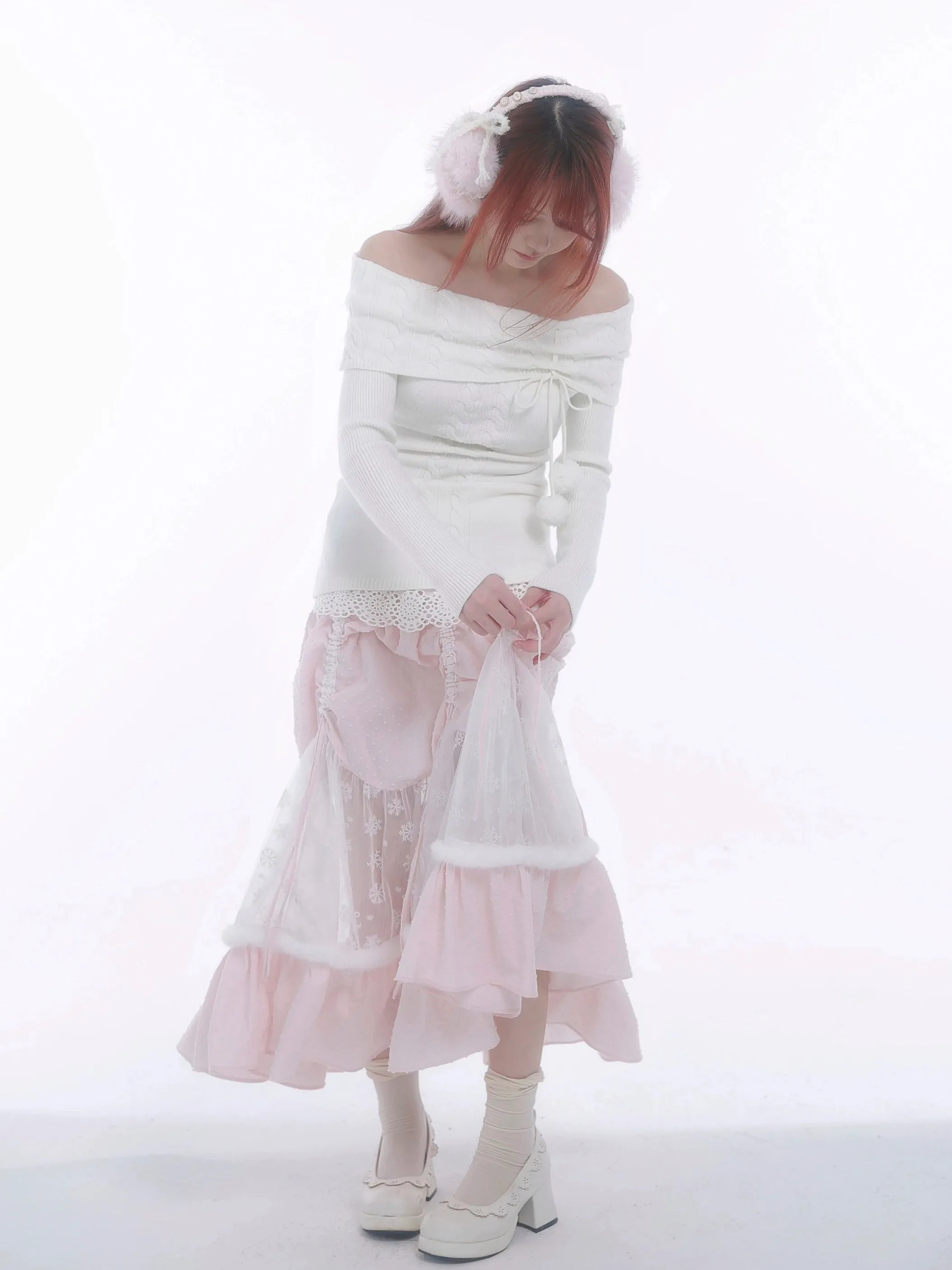 [Rose Island] Rose Blossom Bliss Fairy Core Midi Skirt