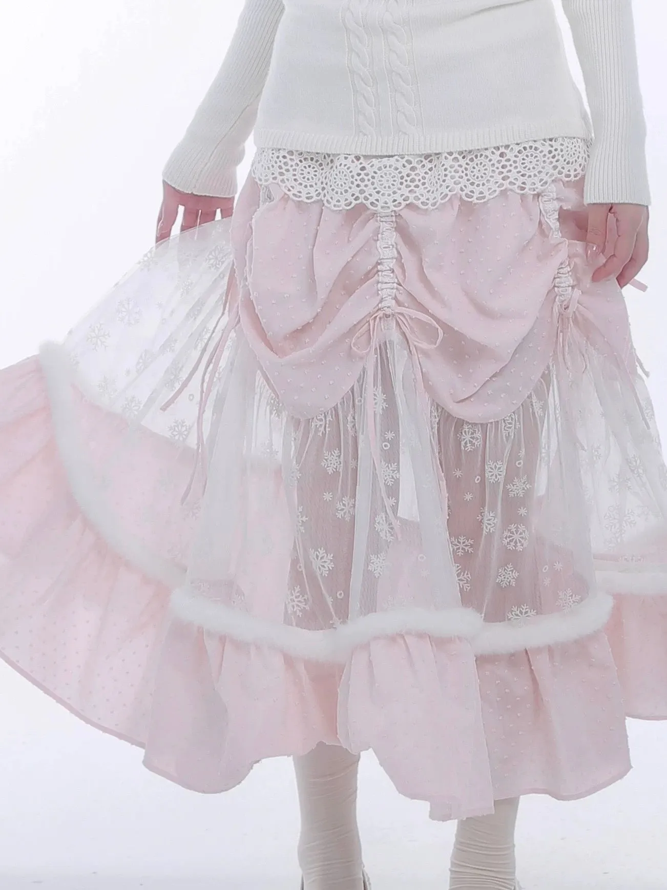 [Rose Island] Rose Blossom Bliss Fairy Core Midi Skirt