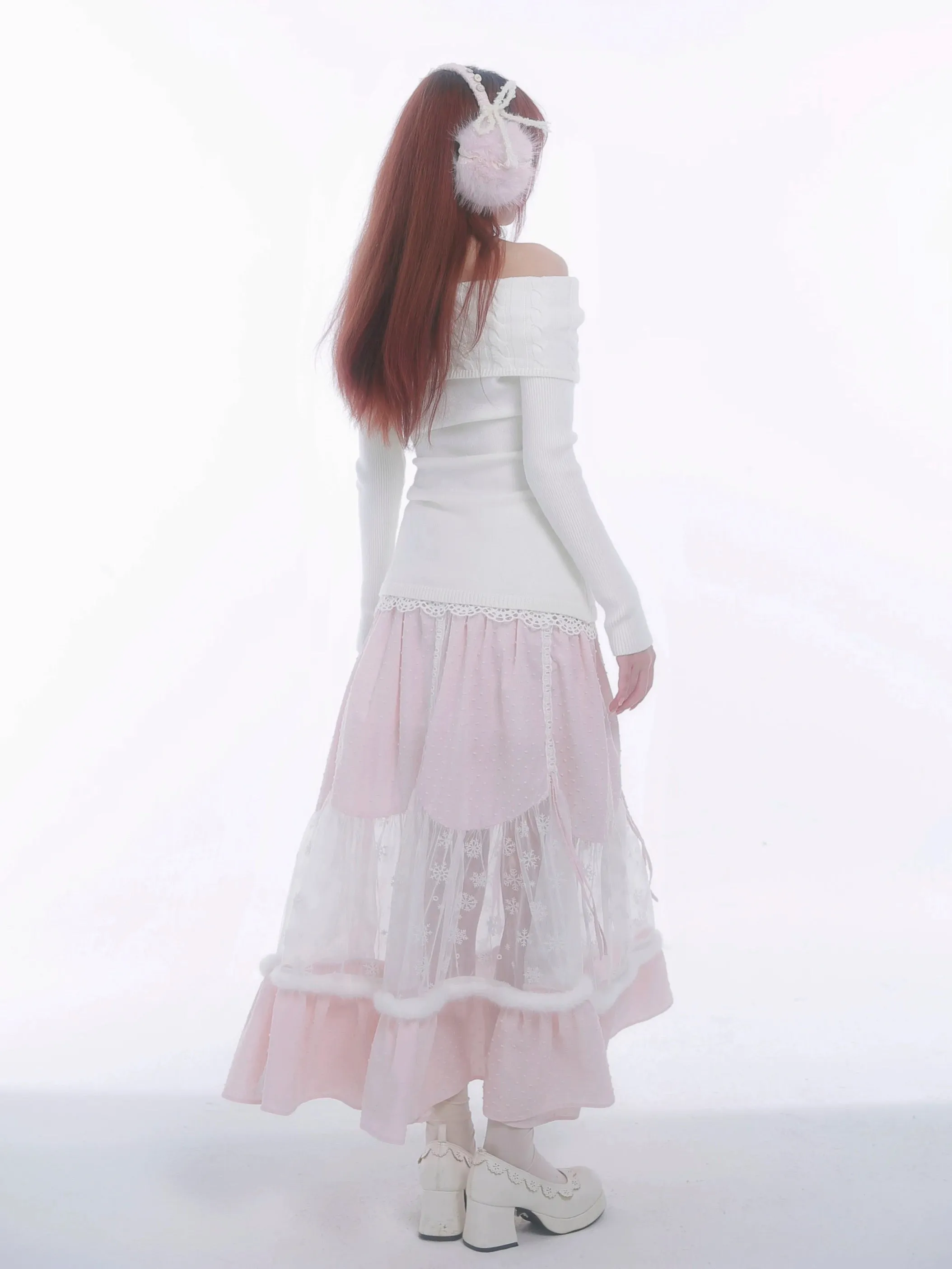 [Rose Island] Rose Blossom Bliss Fairy Core Midi Skirt
