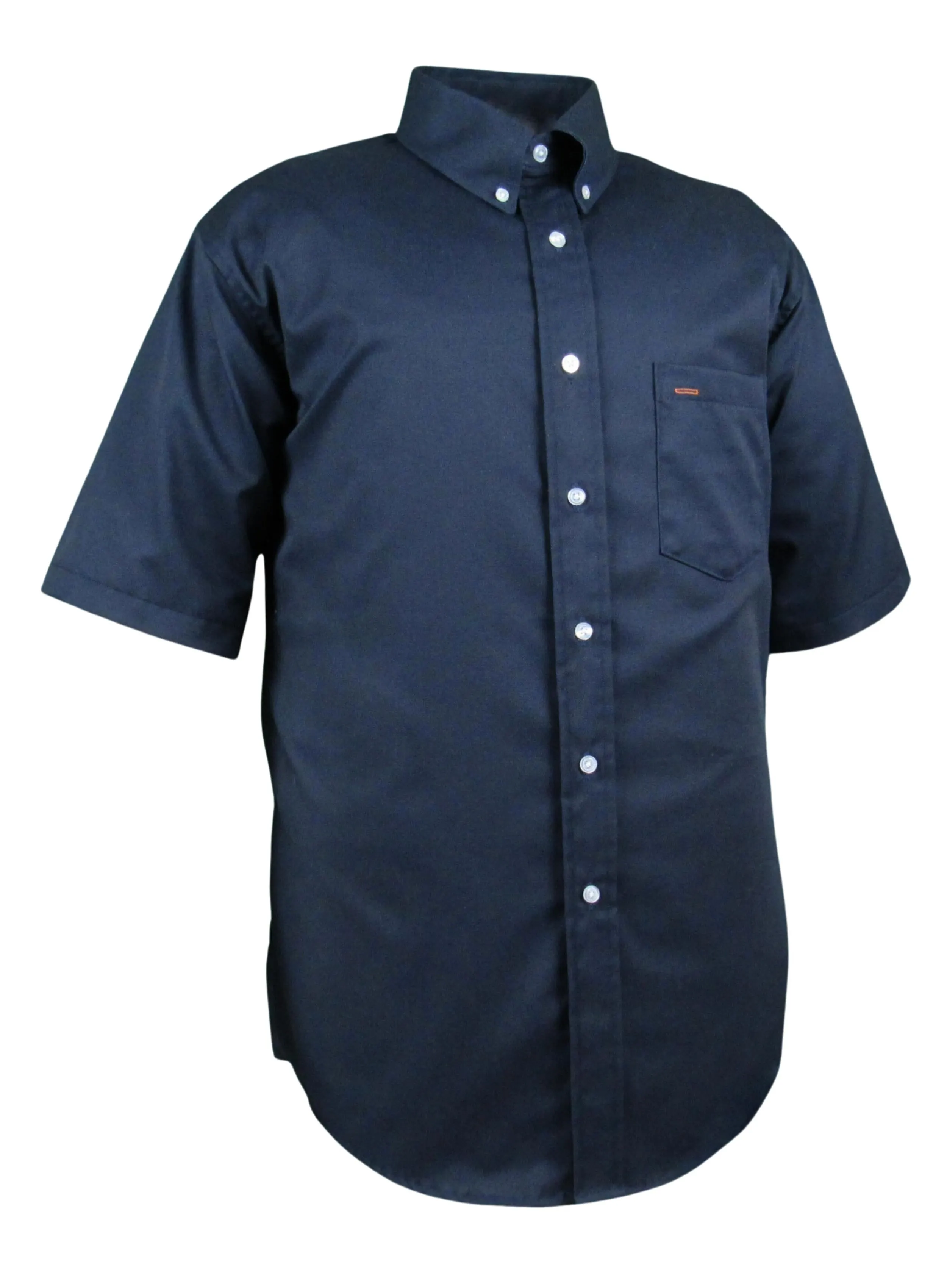 Ruddock Shirts - Navy Blue Button Down - Short Sleeve - One pocket