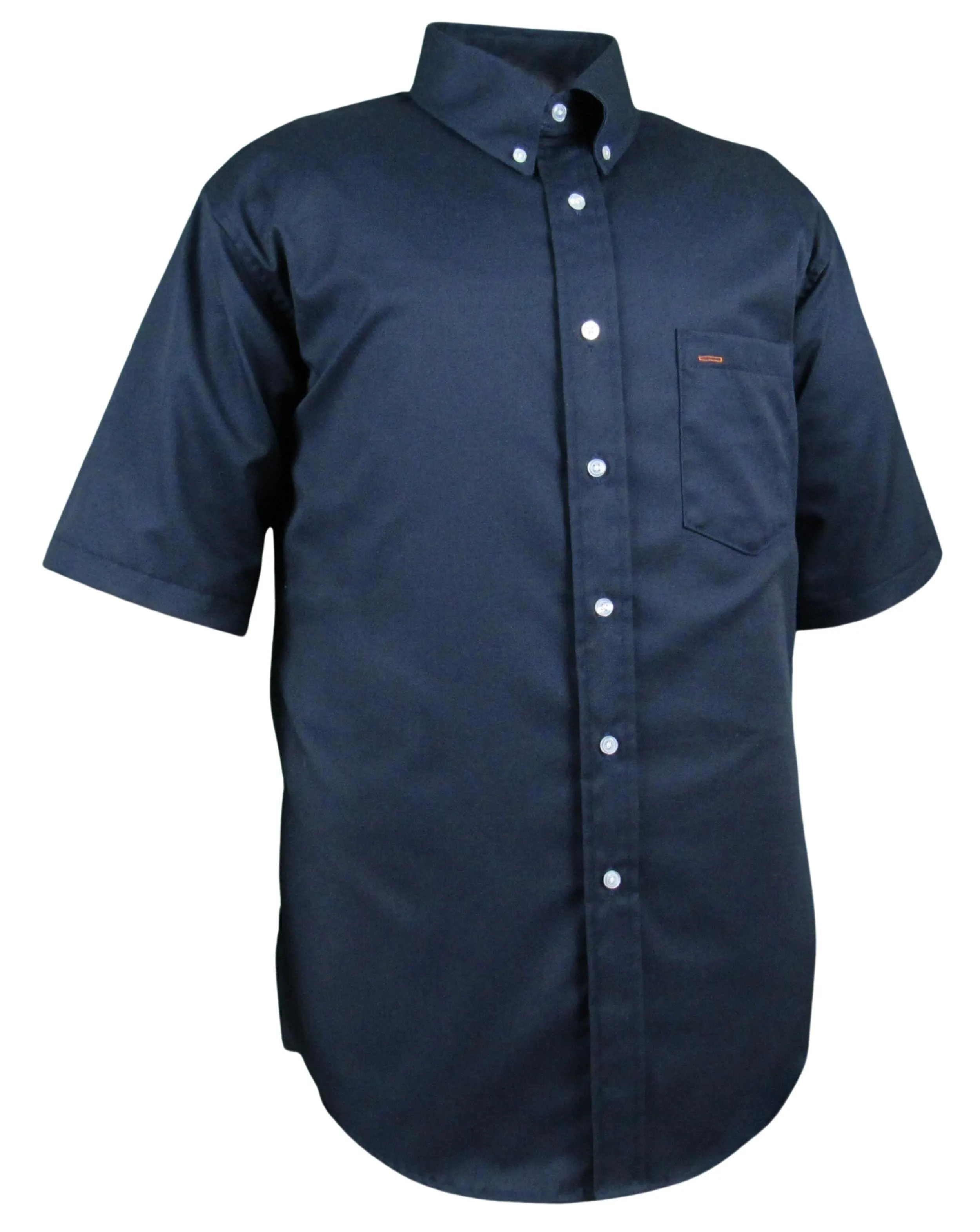 Ruddock Shirts - Navy Blue Button Down - Short Sleeve - One pocket