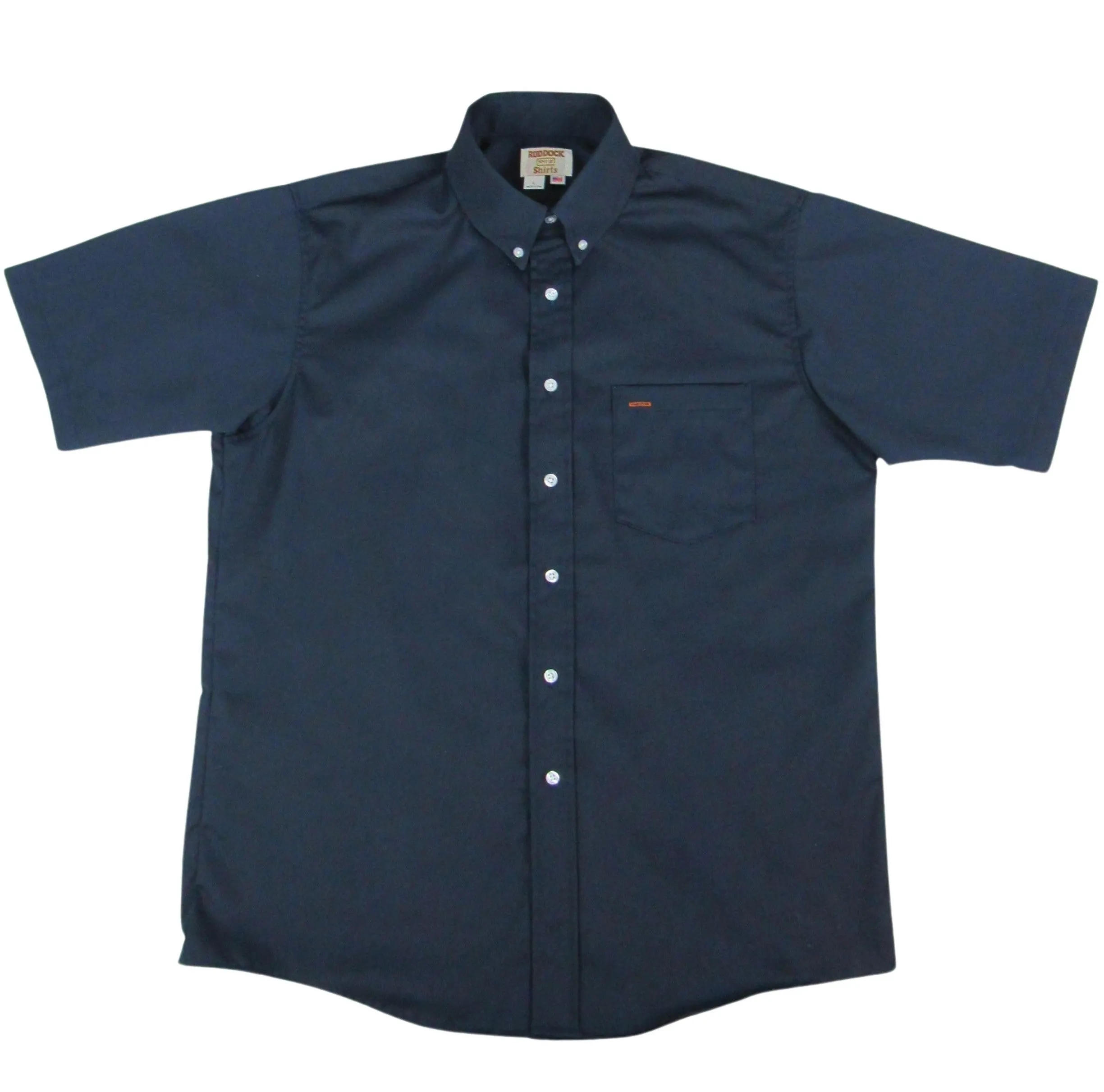 Ruddock Shirts - Navy Blue Button Down - Short Sleeve - One pocket