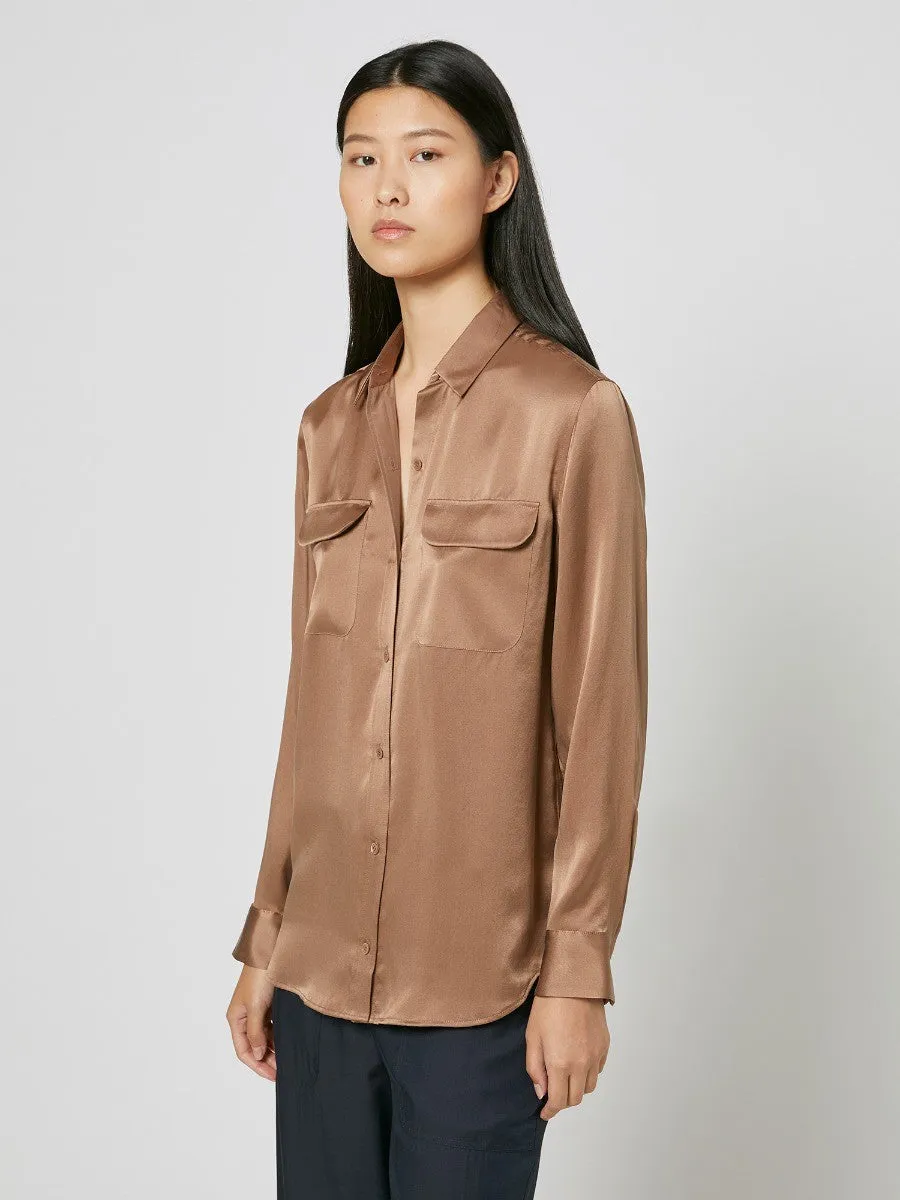 Signature Silk Shirt - Doeskin
