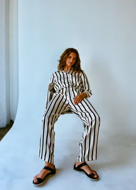 SILK STRIPE LOUNGE SET