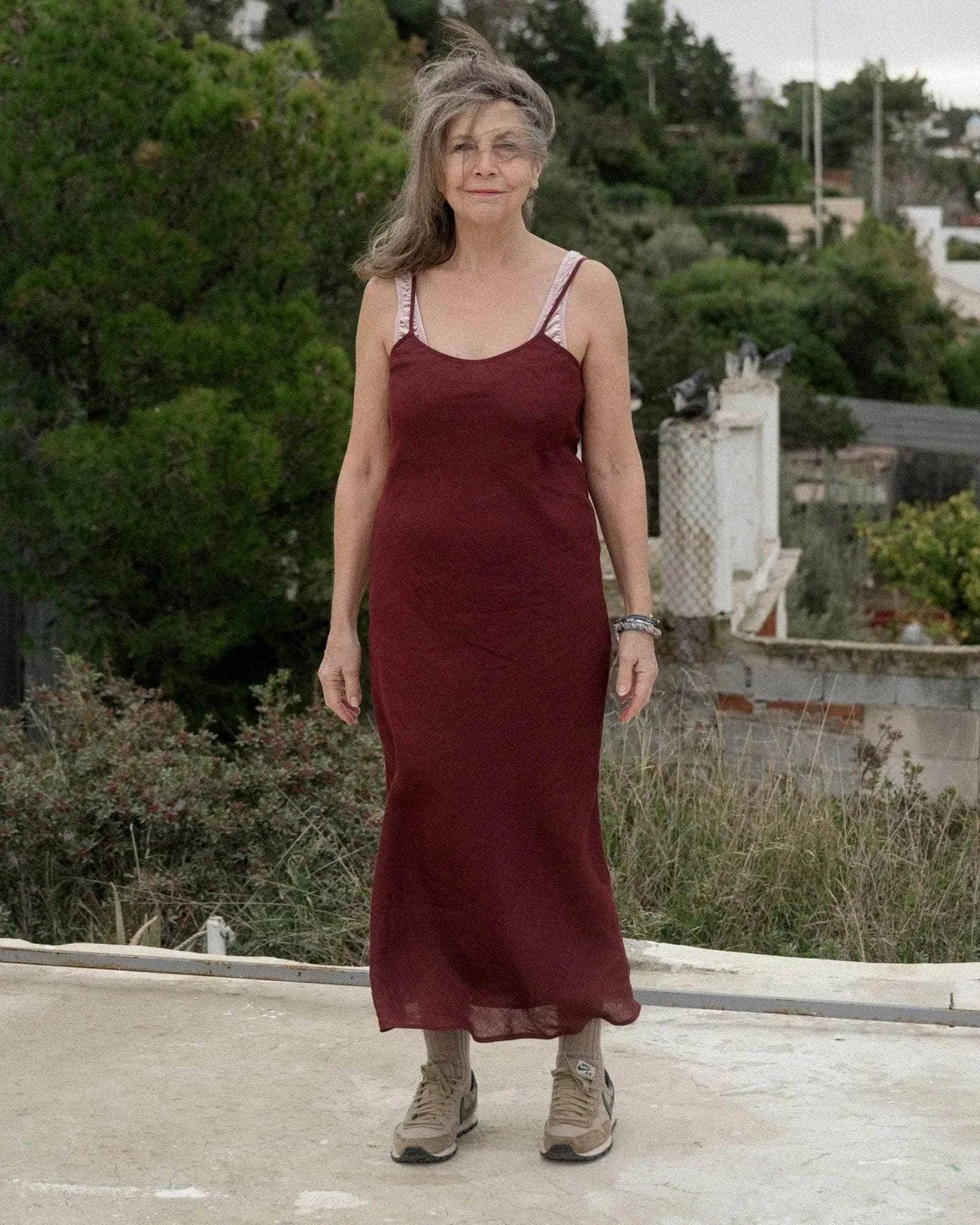 Stome Burgundy Dydine Dress