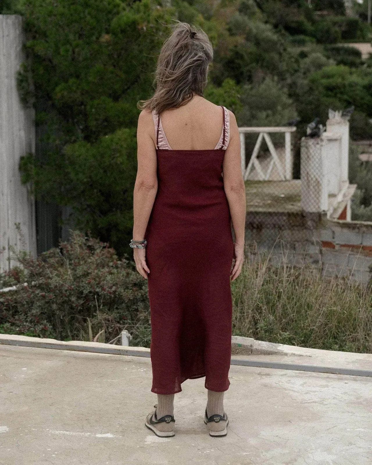 Stome Burgundy Dydine Dress