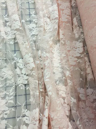 Stretch Lace - 58-inches Wide European Pink