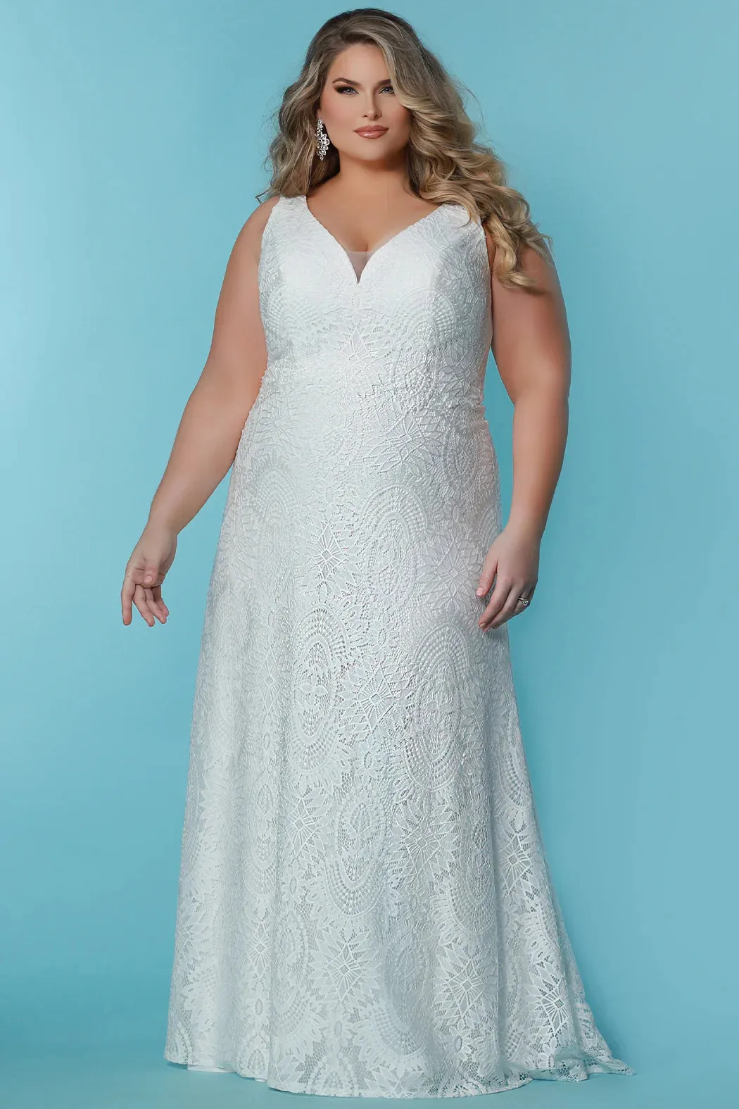 Sydneys Closet SC5289 Ava Grace Ivory Boho Bridal Gown