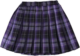 Toddler Baby Girls Pleated Skirt Elastic Waist School Uniform Mini Short Skirt