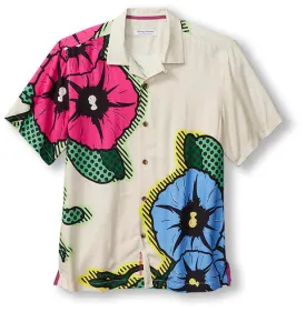 Tommy Bahama Artist Series Veracruz Cay Cyber Bloosom Camp Shirt - Marble Cream