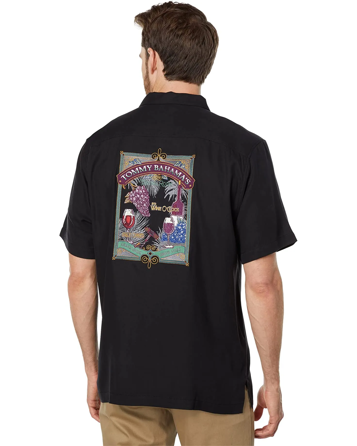 Tommy Bahama Grape Minds Drink Alike Camp Shirt - Black