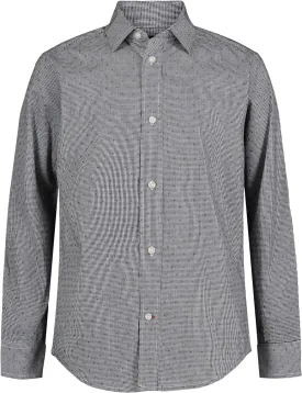 Tommy Hilfiger Boy's Long Sleeve Dress Shirt, Collared Button-down With Cuff Sleeves, Gingham