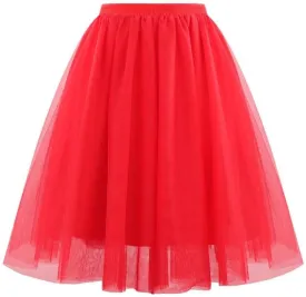 Tulle Mini Skirt for Women High Waist Layered Mesh Tutu Short Skirts Flowy Ballet Party A Line Skirt Trendy Outfit