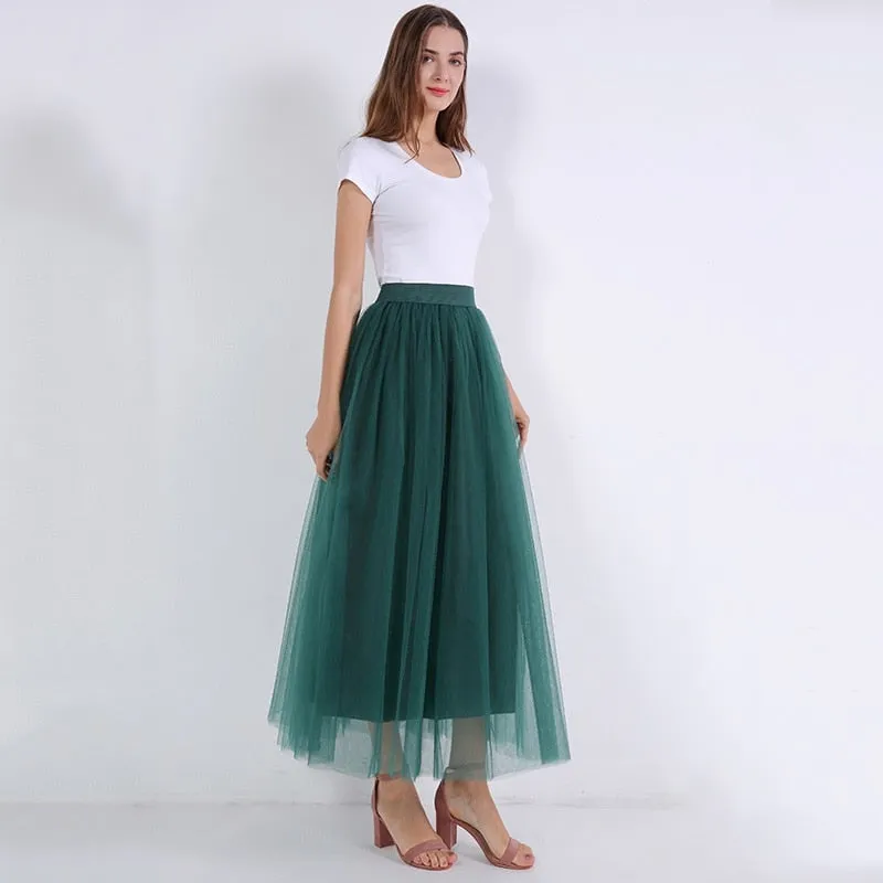 VenusFox4 layers Fashion Lace Princess Fairy Style Long Skirt