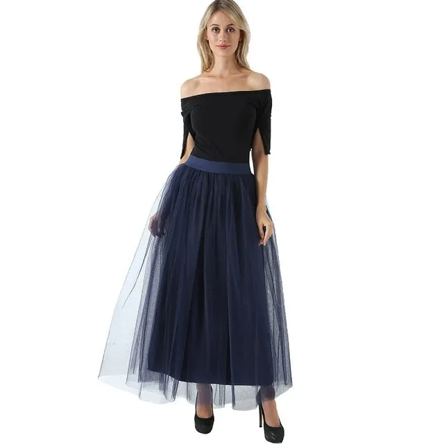 VenusFox4 layers Fashion Lace Princess Fairy Style Long Skirt