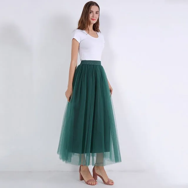 VenusFox4 layers Fashion Lace Princess Fairy Style Long Skirt