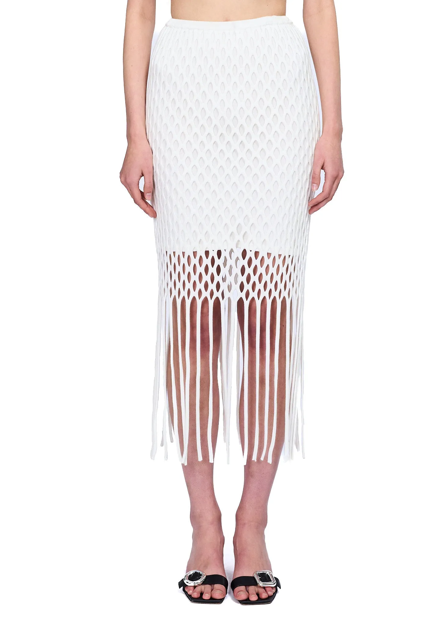 VIAVIA Fringe Midi Skirt