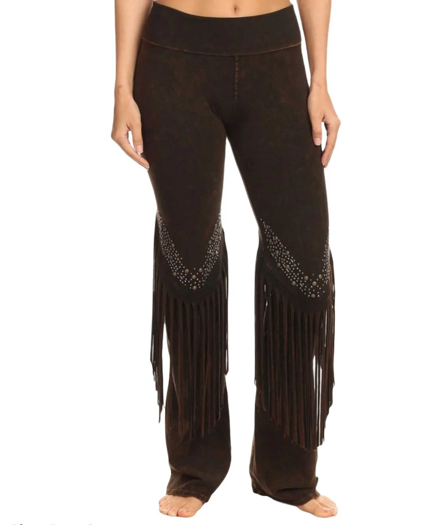 Western Fringe Stone Detail Yogi Pants