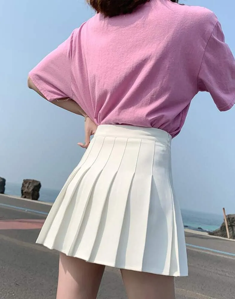 Womens Girl High Waisted Pleated Tennis Skirt School A-Line Costume Mini Skirts