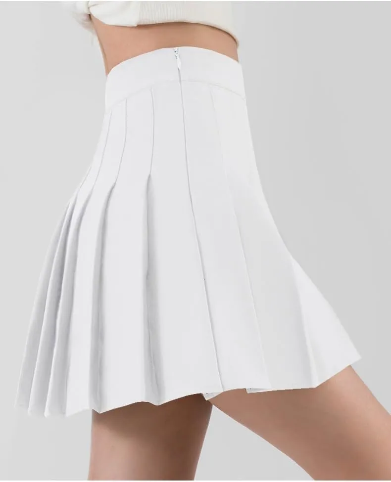 Womens Girl High Waisted Pleated Tennis Skirt School A-Line Costume Mini Skirts