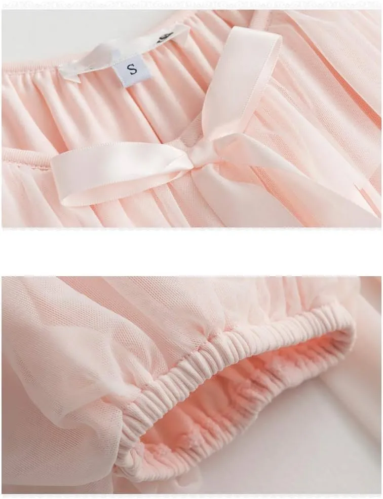 Women's Vintage Victorian Nightgown Long Sleeve Sheer Sleepwear Pajamas Nightwear Lounge Dress