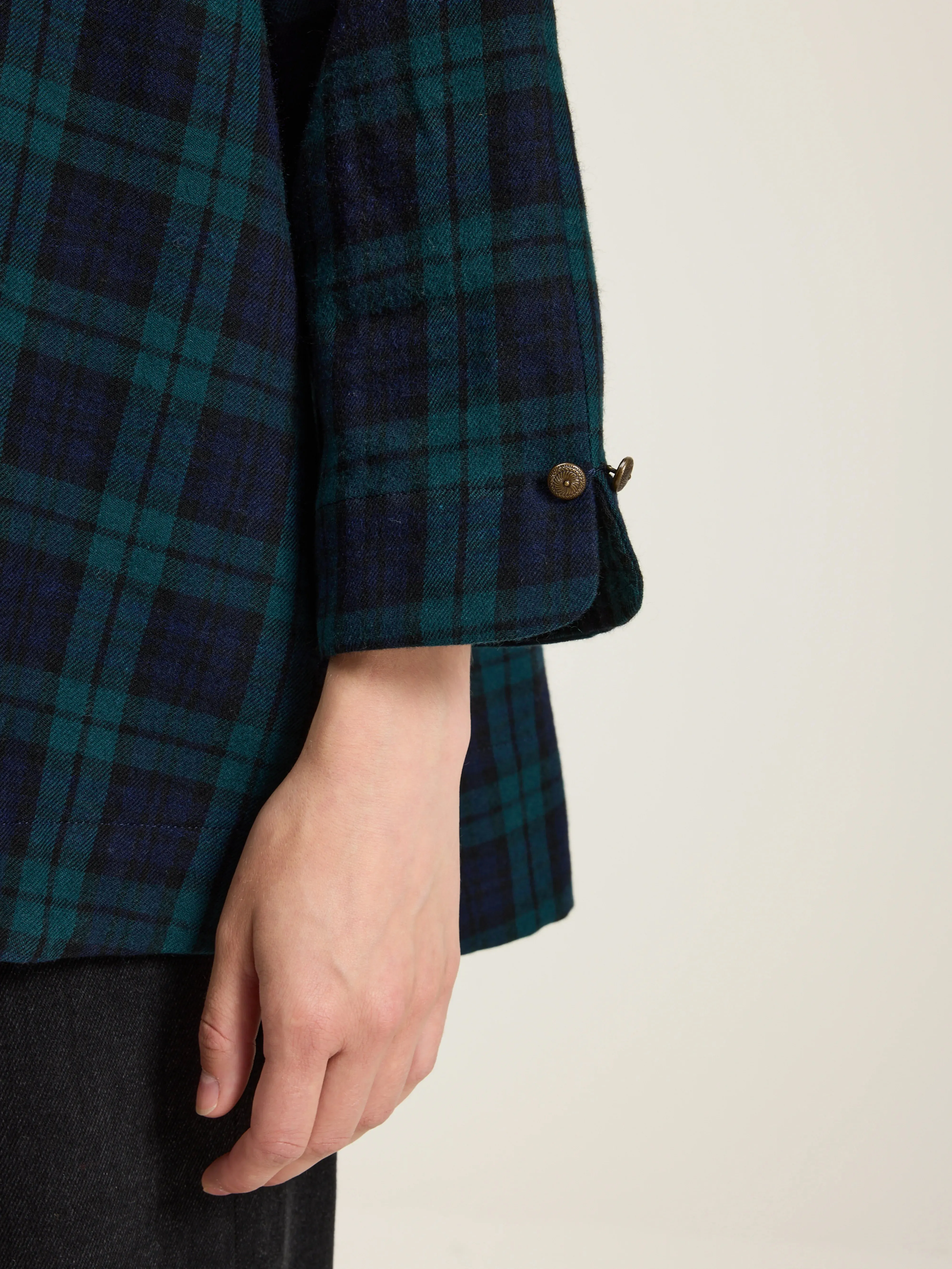 Wool And Cotton Pullover Shirt (242 / W / BLACK)
