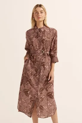 ZOE KRATZMANN | PINPOINT DRESS CACAO BATIK