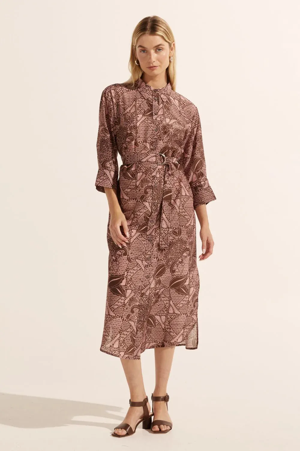 ZOE KRATZMANN | PINPOINT DRESS CACAO BATIK