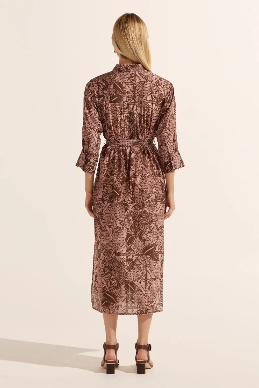 ZOE KRATZMANN | PINPOINT DRESS CACAO BATIK